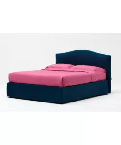 LETTO MATRIMONIALE CONTENITORE "HILL" BLU 160X190 CM